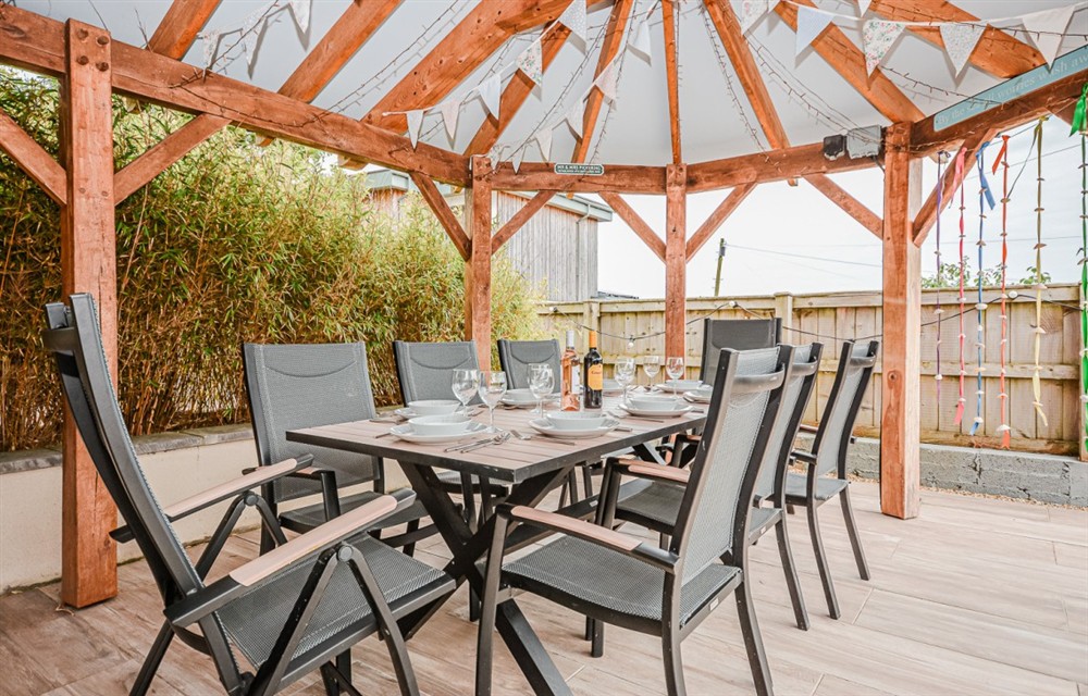 Enjoy a cup of tea on the patio