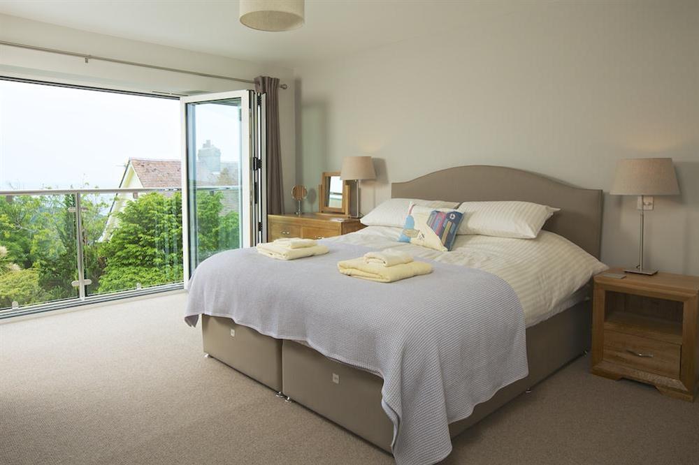 Master bedroom with super-King size bed plus lovely views at Sundowners in , Salcombe