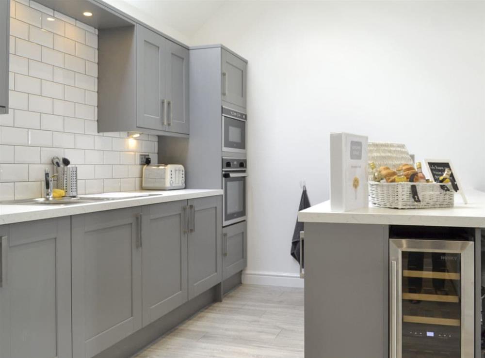 Fully equipped modern kitchen at Sunflower Cottage in Strensall, near York, North Yorkshire