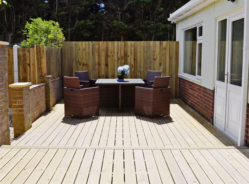 Sitting out area at Sunningdale Cottage in Chapel St. Leonards, near Skegness, Lincolnshire