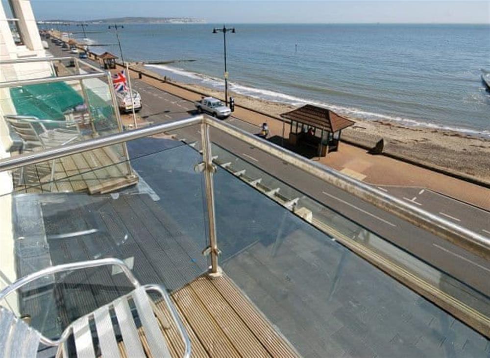 Inviting balcony with wonderful views at Sunny Beach Apartment in Shanklin, Isle of Wight