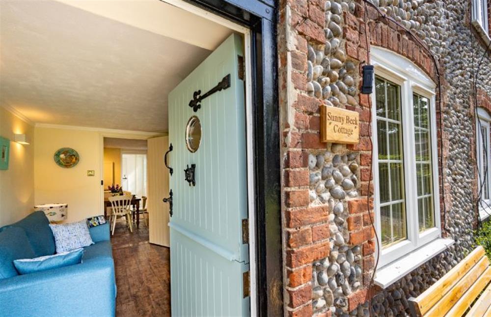 Enter into the sitting room at Sunny Beck Cottage, Mundesley near Norwich