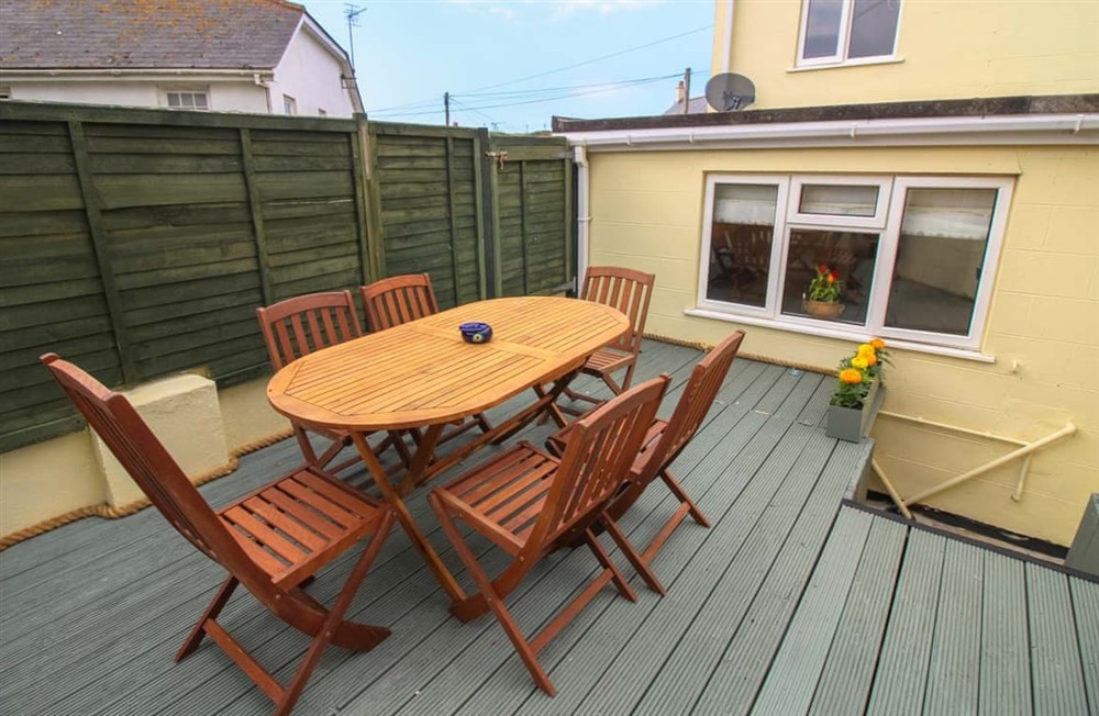 Decking at Sunny Corner Cottage in Hayle, Cornwall