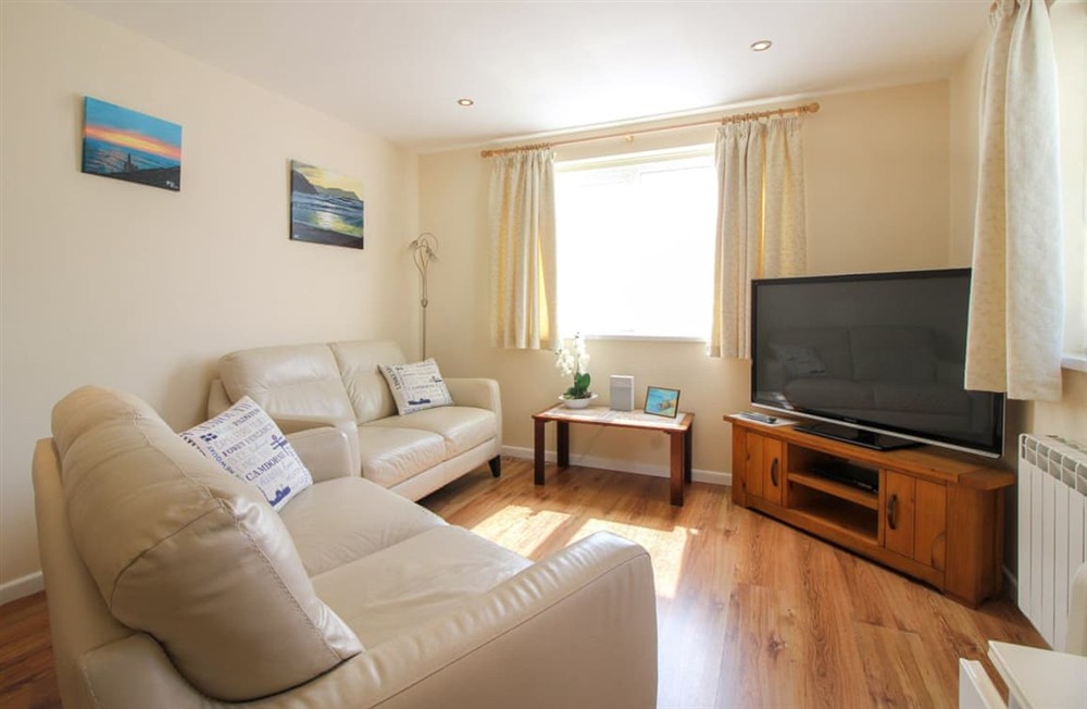 Living area at Sunny Corner in Newquay, Cornwall