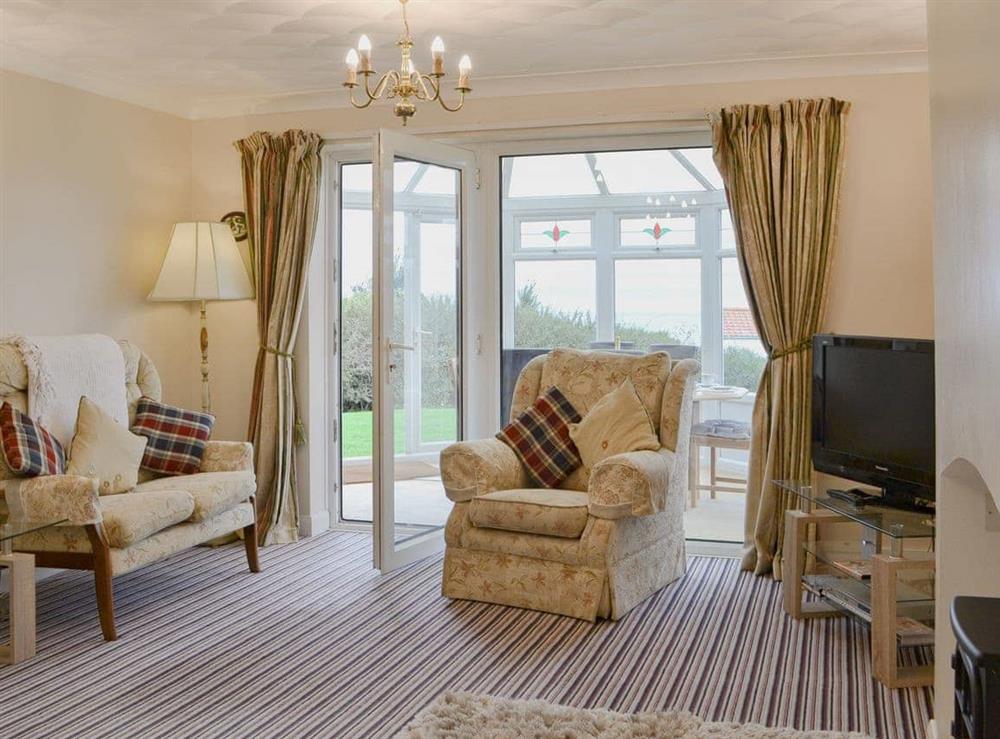 Living room at Sunny Crest in Hunmanby Gap, near Filey, North Yorkshire
