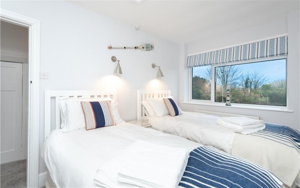 Bedroom 3 with 3ft twin beds  at Sunny Ridge in Salcombe