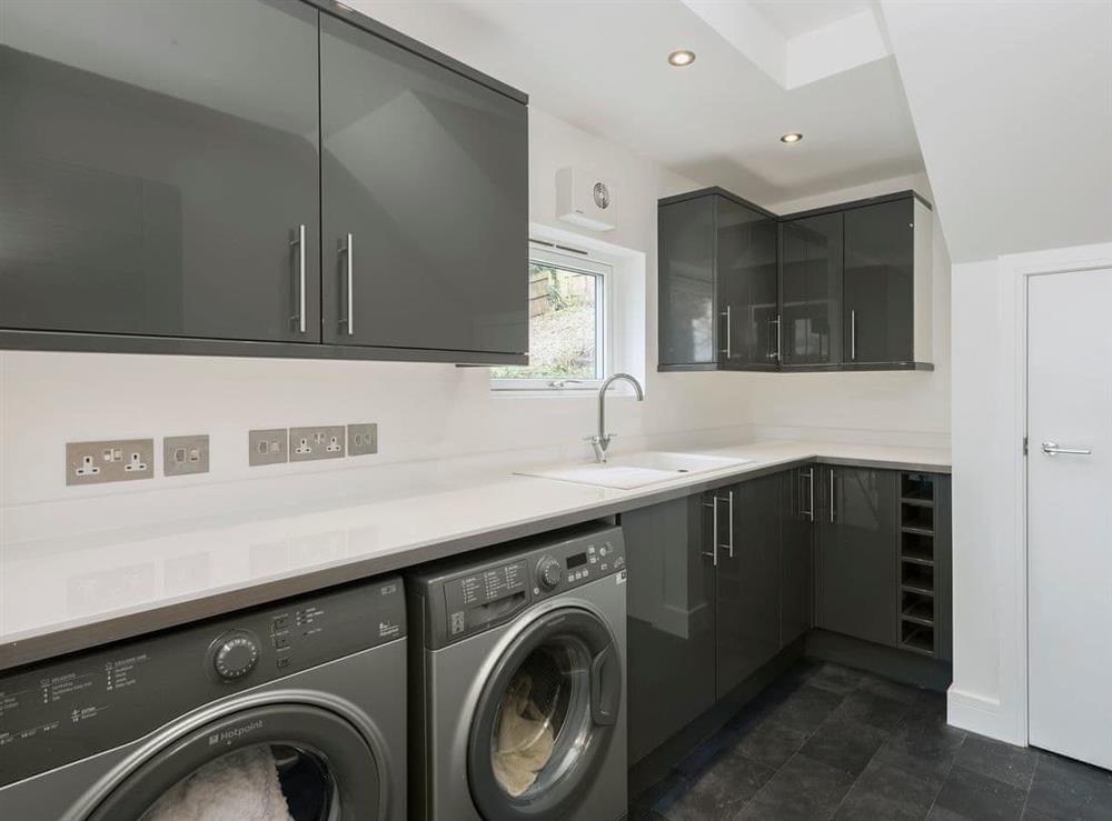 Convenient utility room at Sunnybank in Coltishall, near Wroxham, Norfolk, England