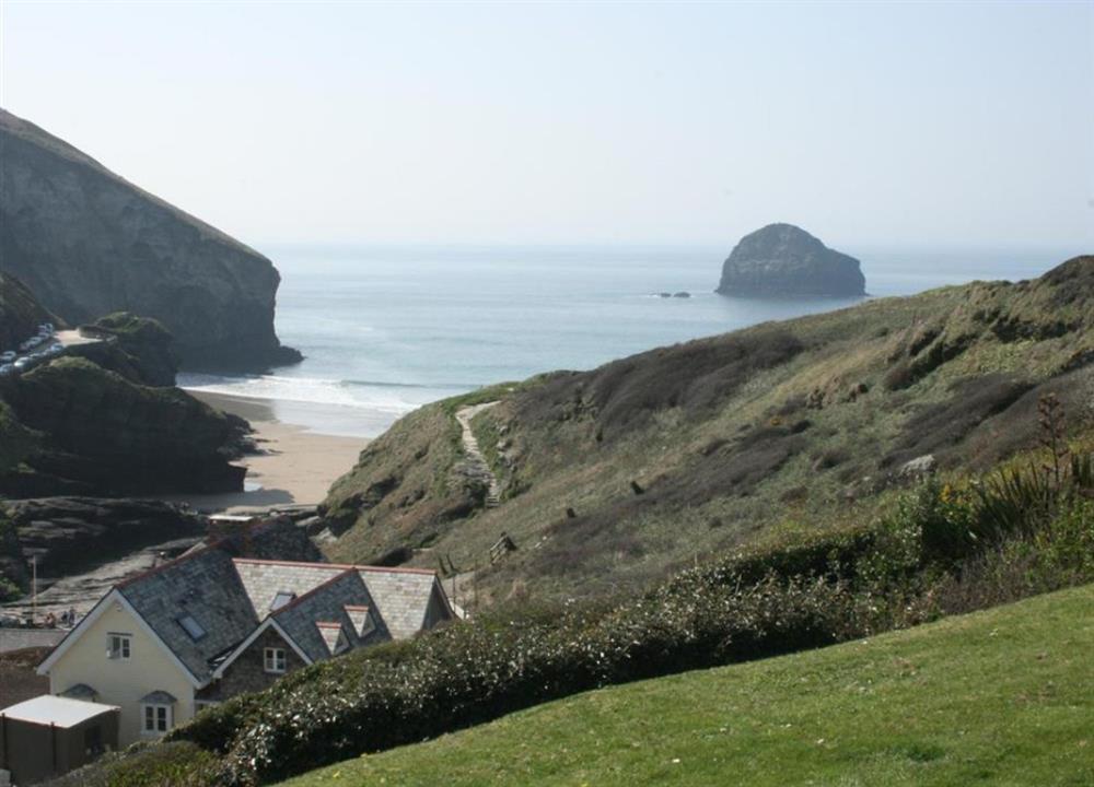 Garden and views (photo 2) at Sunnycliff in Trebarwith Strand