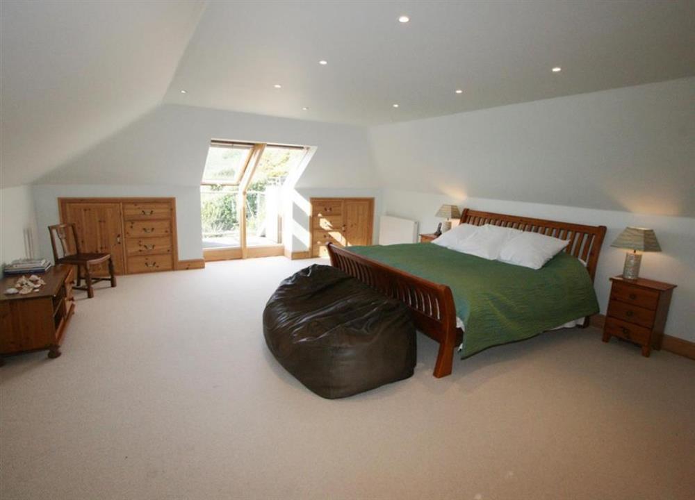 Master bedroom with 6ft double at Sunnycliff in Trebarwith Strand