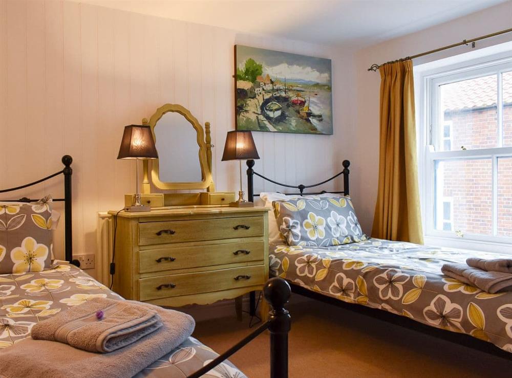 Twin bedroom at Sunnydene in Staithes, North Yorkshire