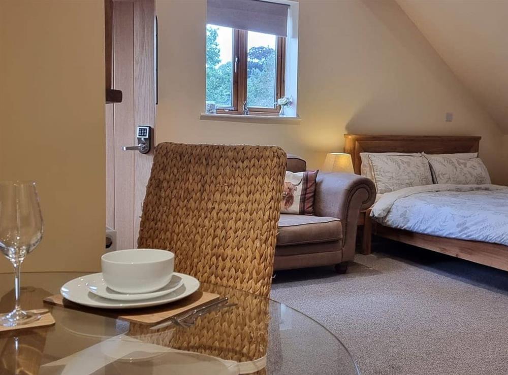 Open plan living space at Sunnyfield Annexe in Bilbrook, Minehead, Somerset