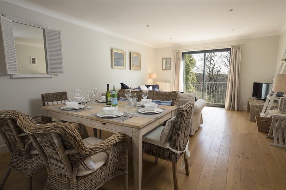 Open-plan dining and living area at Sunnylodge in , Salcombe