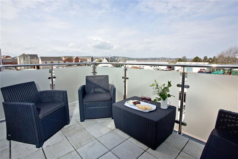 The balcony at Sunnymead Penthouse, Exmouth, Devon