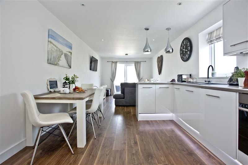The kitchen at Sunnymead Penthouse, Exmouth, Devon