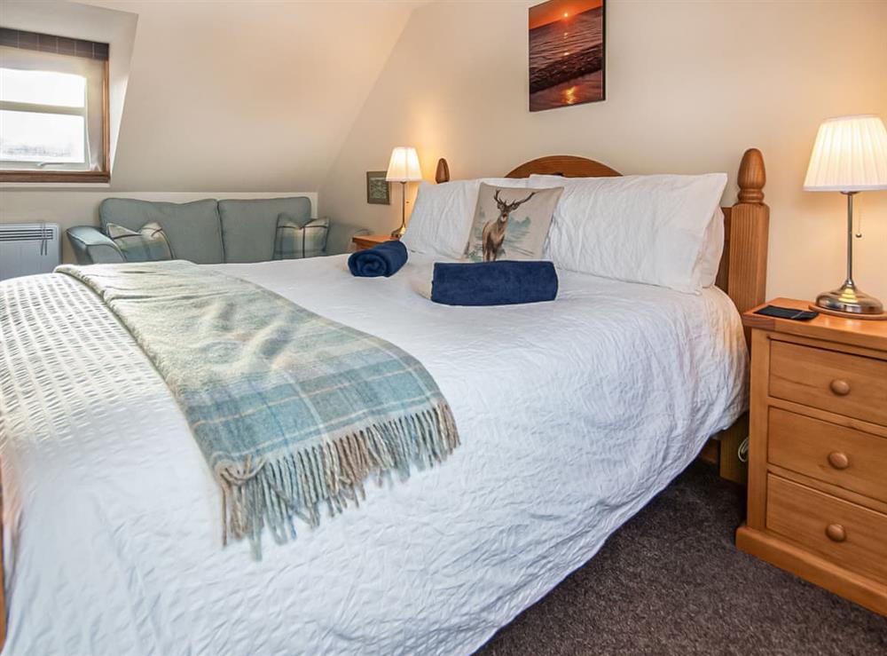 Double bedroom at Sunnyside Cottage in Embo, near Dornoch, Sutherland