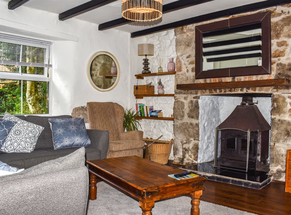 Living area at Sunnyside Cottage Retreat in St Austell, Cornwall