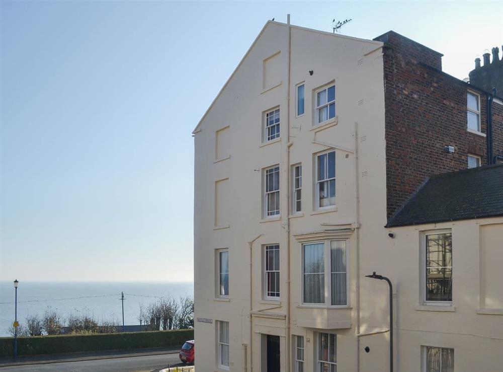 Majestic view of the sea and adjacent apartments at Sunnyside in Filey, North Yorkshire