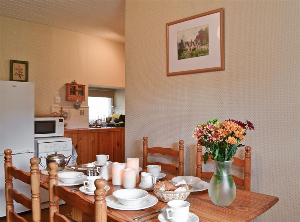 Dining area & kitchen at Sunnyside in Kirkmichael, near Pitlochry, Perthshire