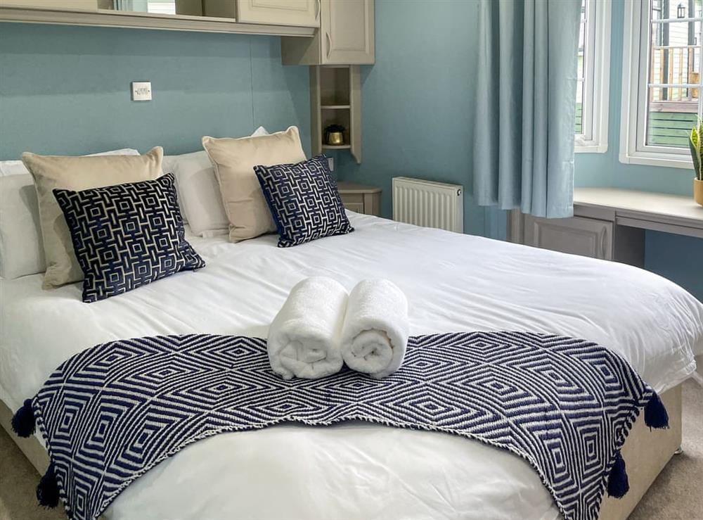 Double bedroom at Sunnyside Lodge in Monreith, Wigtownshire