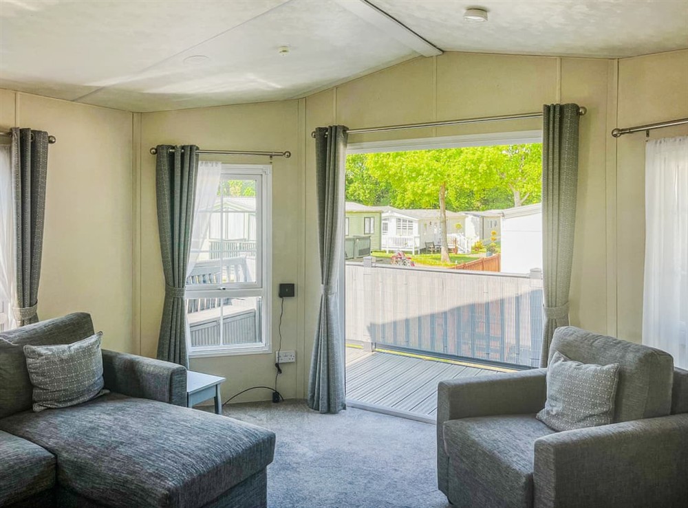 Living area at Sunnyside Lodge in Sandown, Isle of Wight