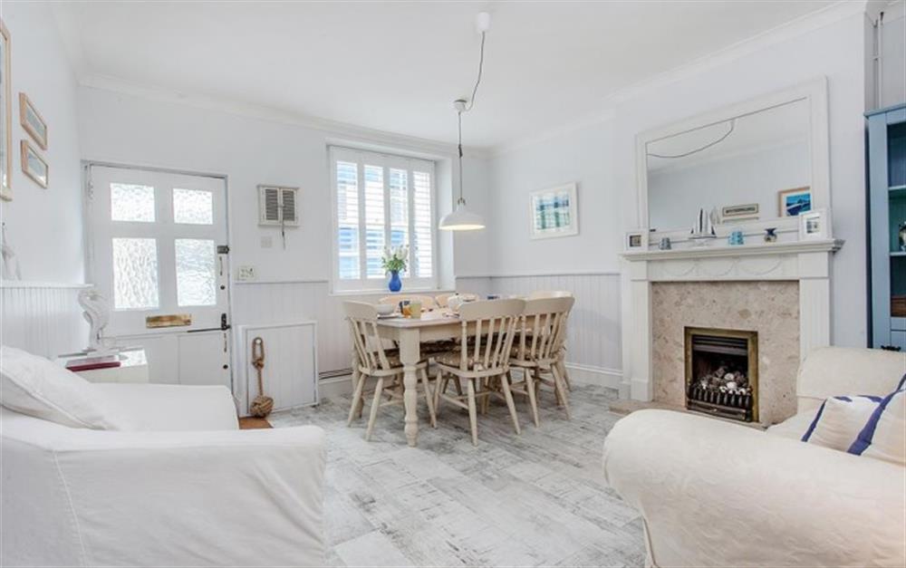 Bright and airy ground floor living and dining room at Sunnyside in Lyme Regis