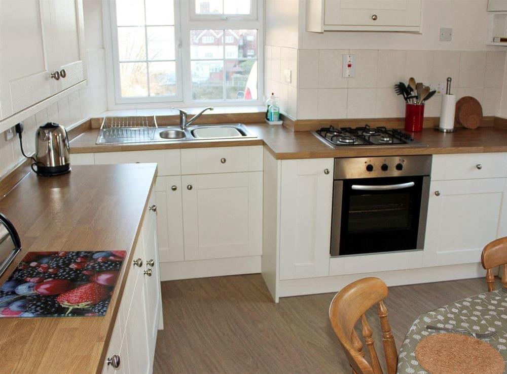 Cooking area of kitchen at Sunnyside in Sandsend, Whitby, N. Yorks., North Yorkshire