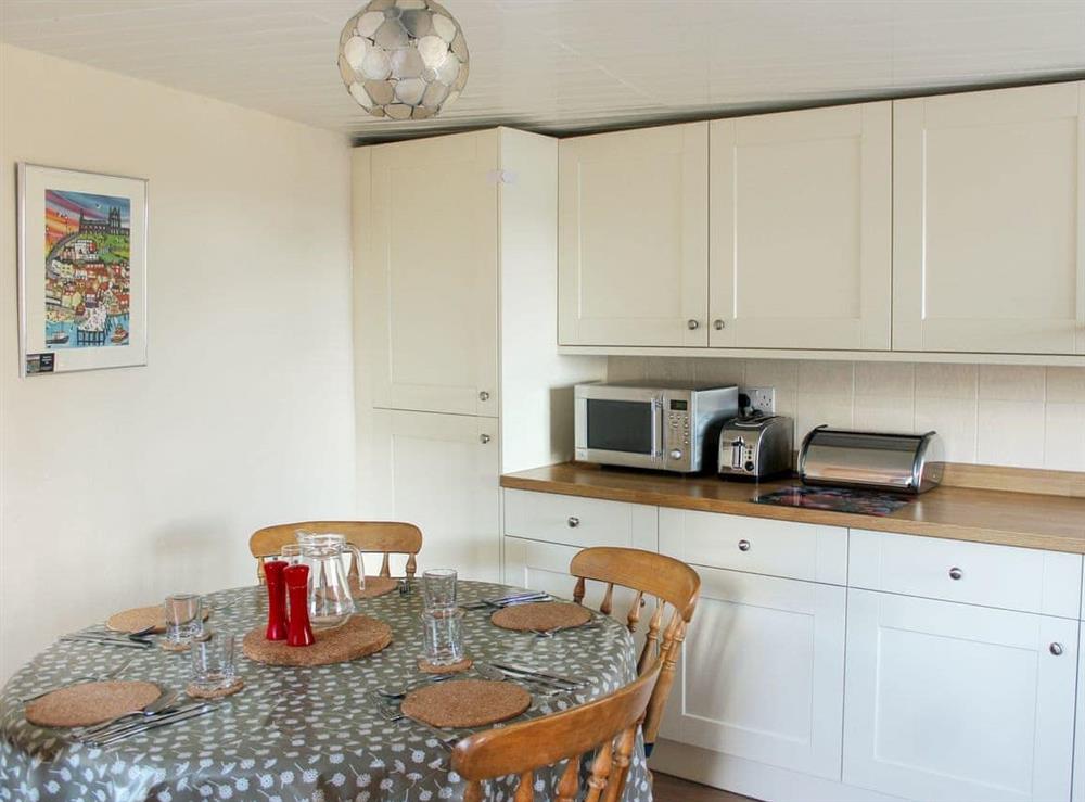 Eating area of kitchen at Sunnyside in Sandsend, Whitby, N. Yorks., North Yorkshire