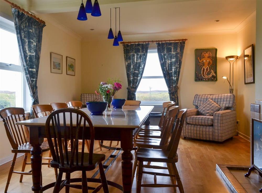 Dining room at Sunrise Apartment in Lochmaddy, Outer Hebrides, Isle Of North Uist