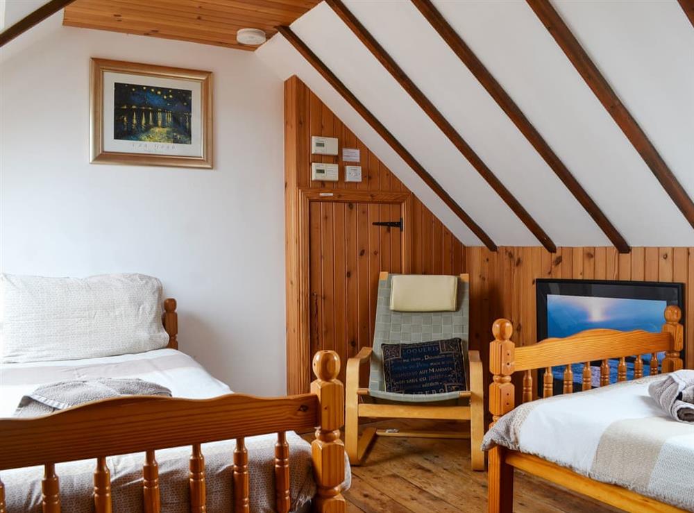 Twin bedroom at Sunrise Apartment in Lochmaddy, Outer Hebrides, Isle Of North Uist