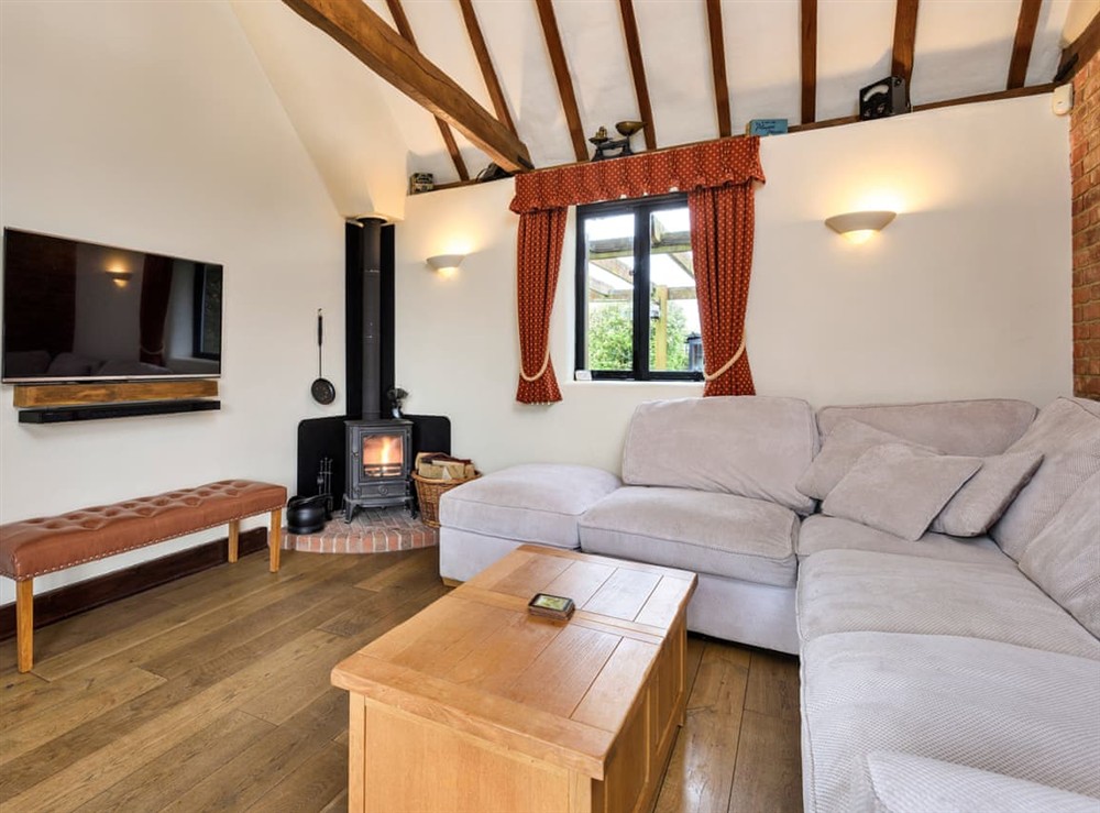 Living room at Sunrise Barn in Faversham, Kent