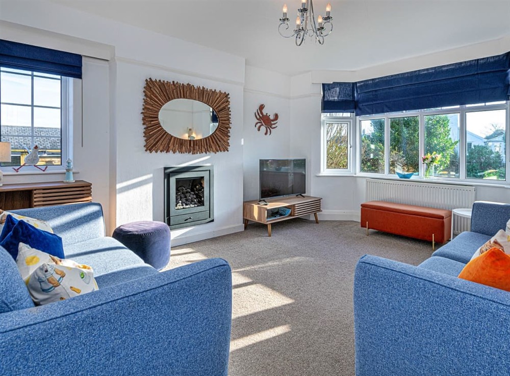 Living room at Sunrise View in Abersoch, Gwynedd