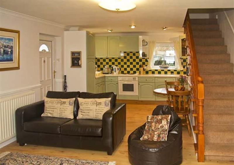 Living room and kitchen at Sunset Cottage, Beadnell, Northumberland