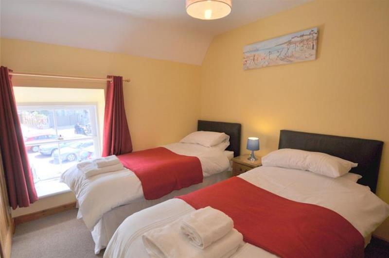 Twin bedroom at Sunset Lodge, Portland, Dorset