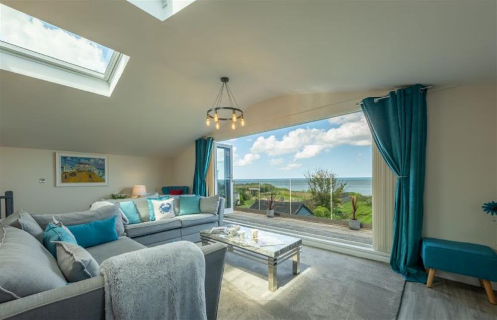 First floor: A room with a view at Sunset, Overstrand near Cromer