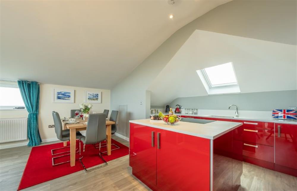 First floor: Kitchen and adjoining dining area at Sunset, Overstrand near Cromer