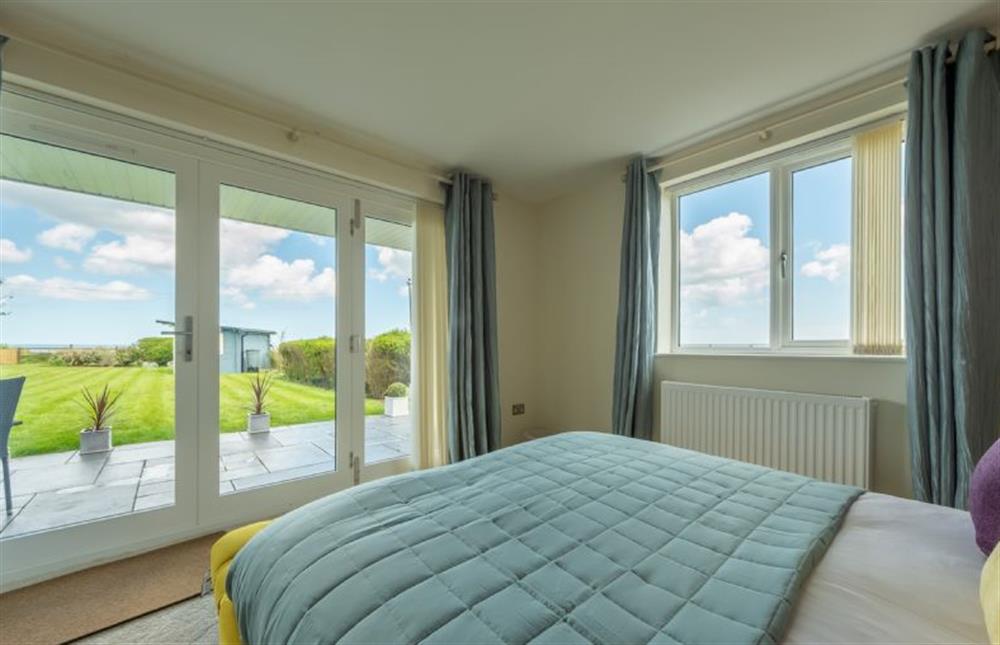 Ground floor: Master bedroom - you can see the sea too! at Sunset, Overstrand near Cromer