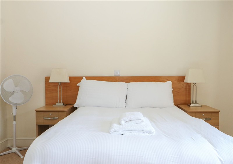 One of the bedrooms at Sunset Quarters at Marine Court, Littlehampton