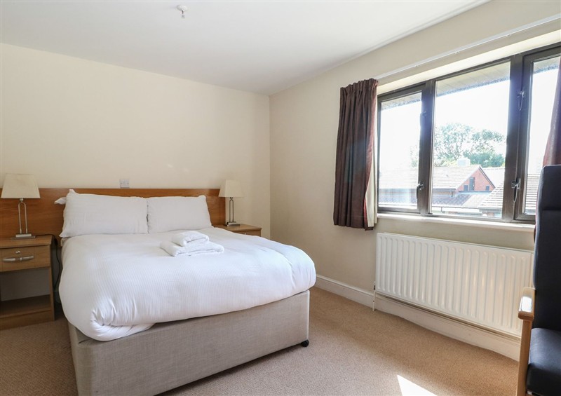 This is a bedroom at Sunset Quarters at Marine Court, Littlehampton