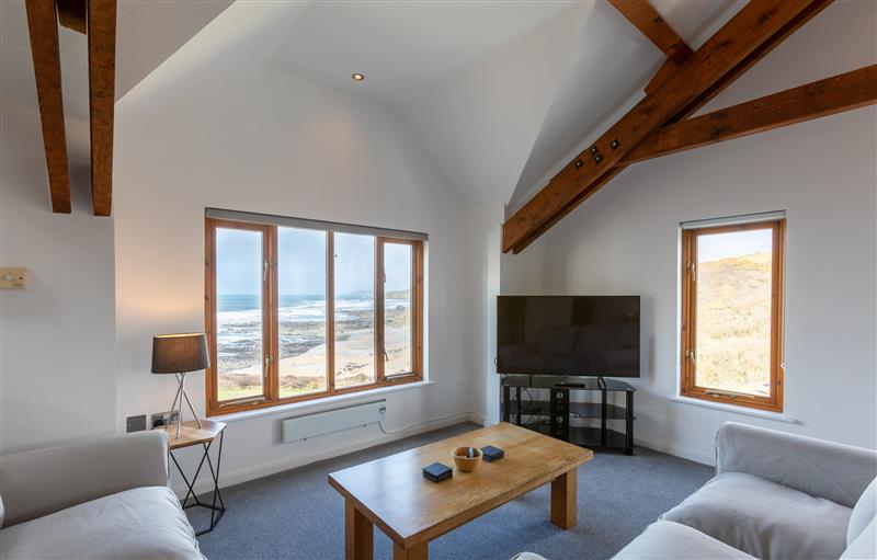 Relax in the living area at Sunset View, Widemouth Bay