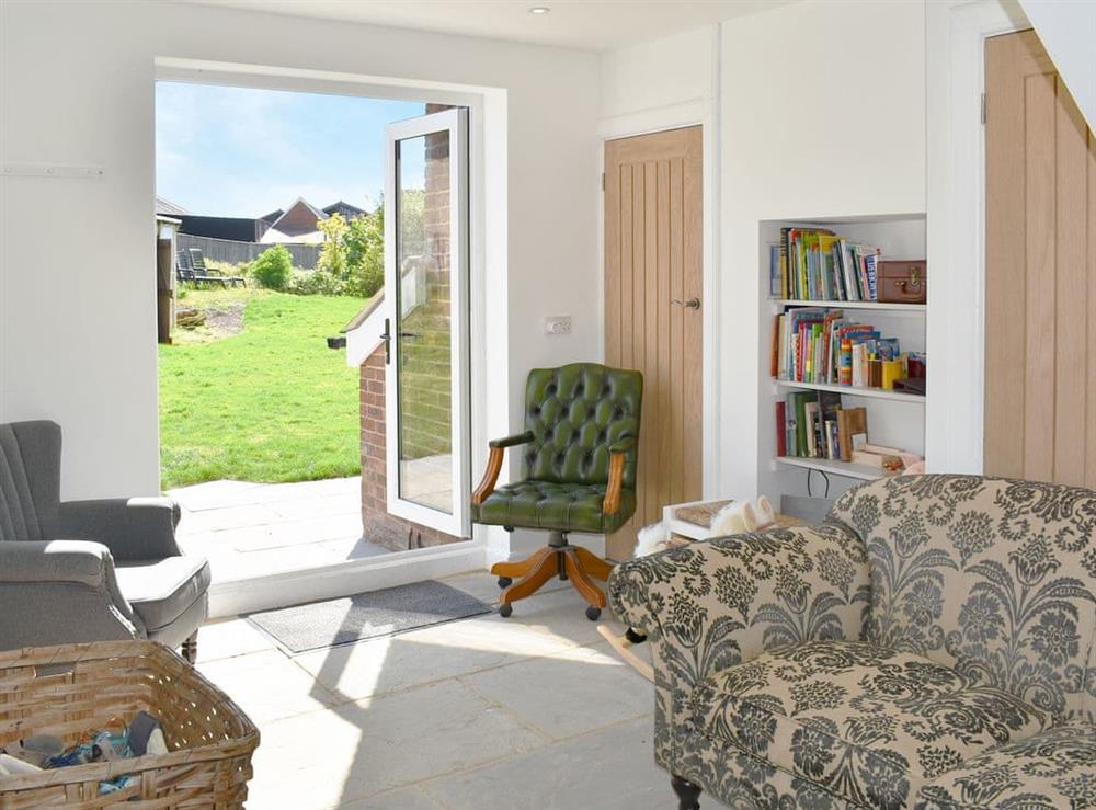 Light and airy living area at Sunwood House in Ditcham, near Petersfield, Hampshire
