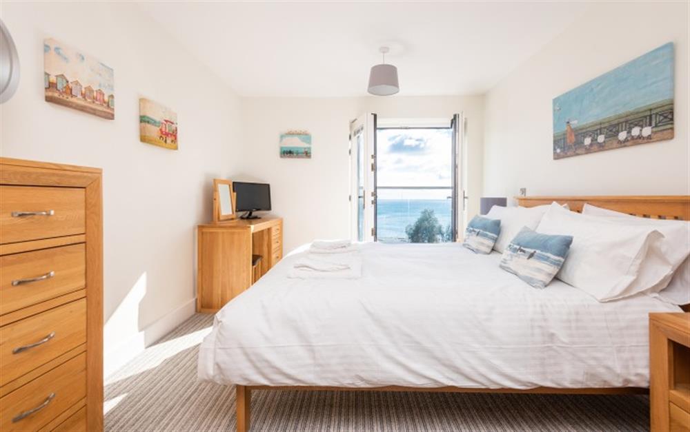 Master bedroom at Surf & Sandpiper in Lyme Regis