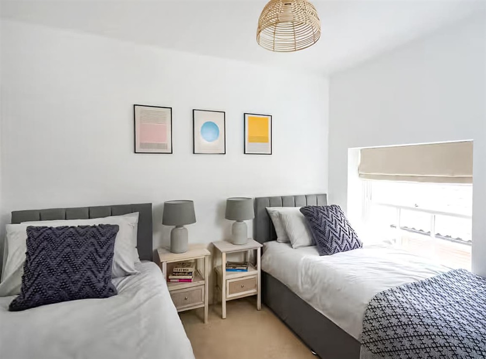 Twin bedroom at Surf Cottage in Cromer, Norfolk