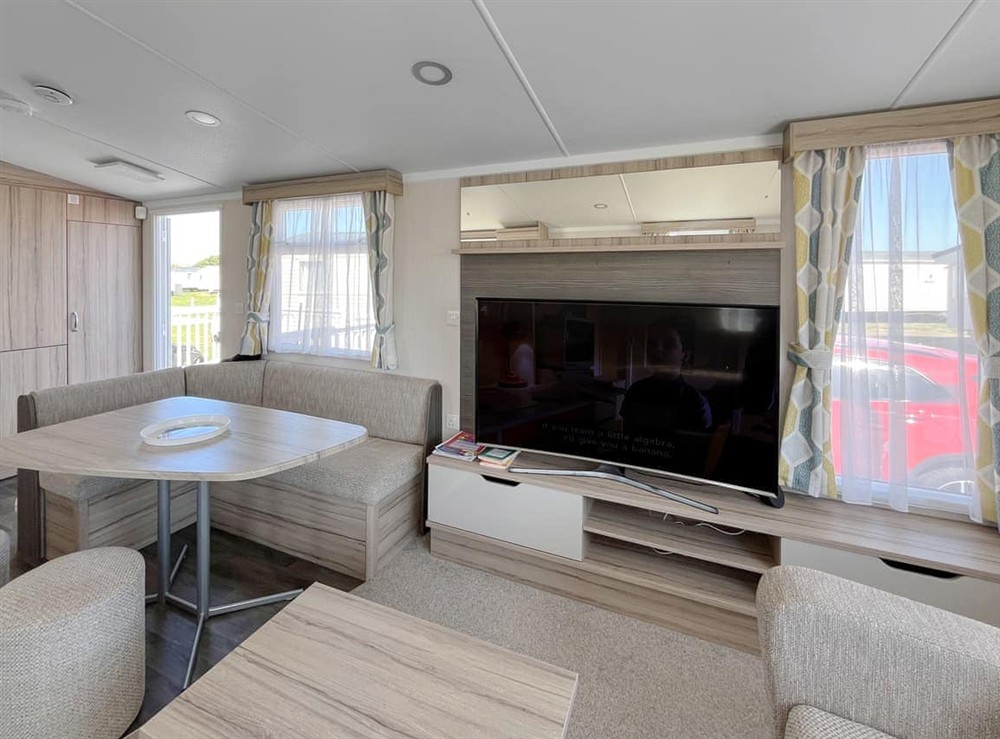 Living area at Sussex Park in Camber, near Rye, East Sussex