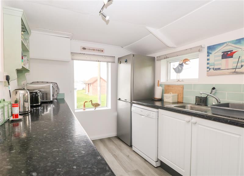 This is the kitchen at Suzannes Beach Hut, Bacton near Walcott