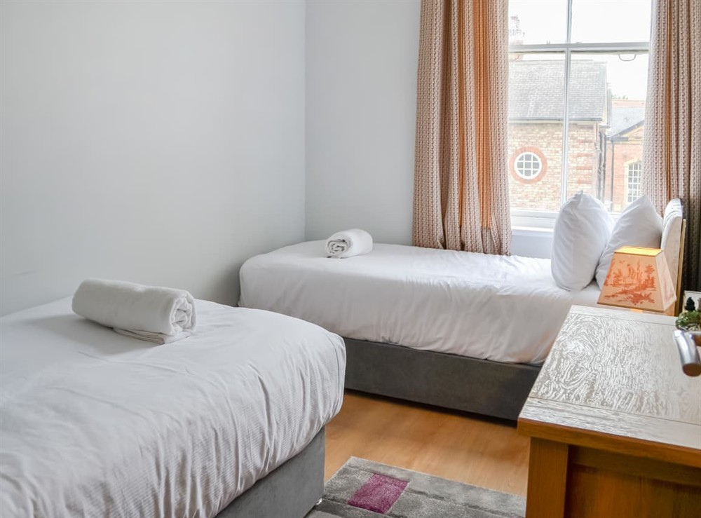 Twin bedroom at Swale in York, North Yorkshire