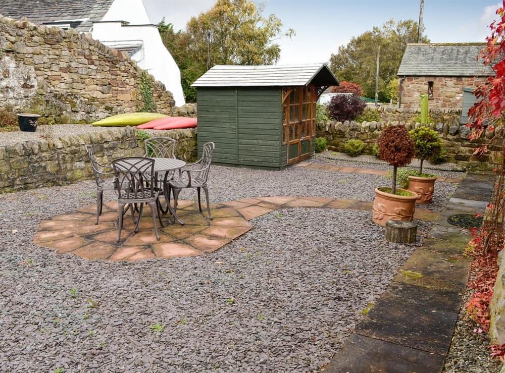 Outdoor area at Swallow Barn in Torpenhow, near Wigton, Cumbria