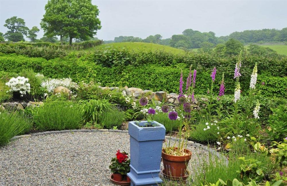The garden at Swallow Cottage in Llandwrog, Gwynedd