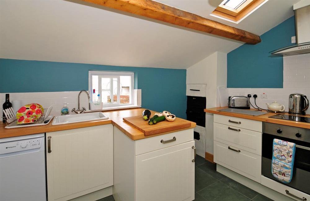 The kitchen at Swallow Cottage in Llandwrog, Gwynedd