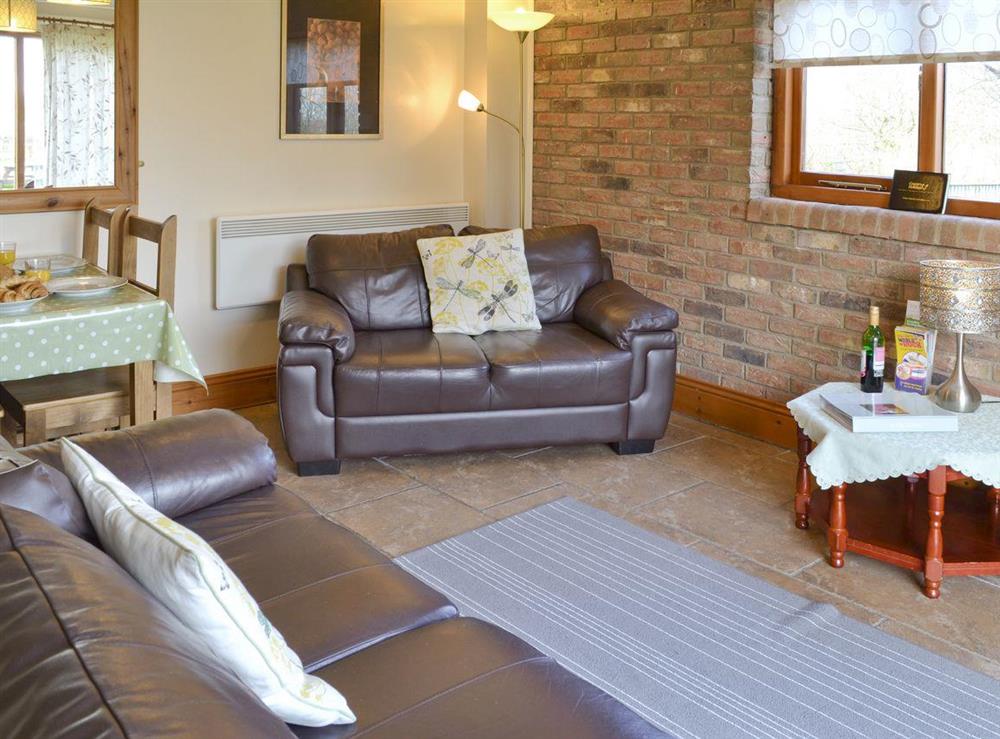 Spacious living and dining area at Swallow Cottage in Muston, Filey, North Yorkshire