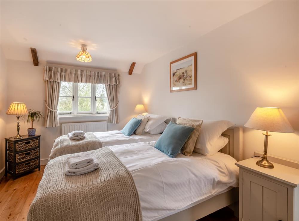 Twin bedroom at Swallow Cottages, No. 1 in Wickmere, Norfolk